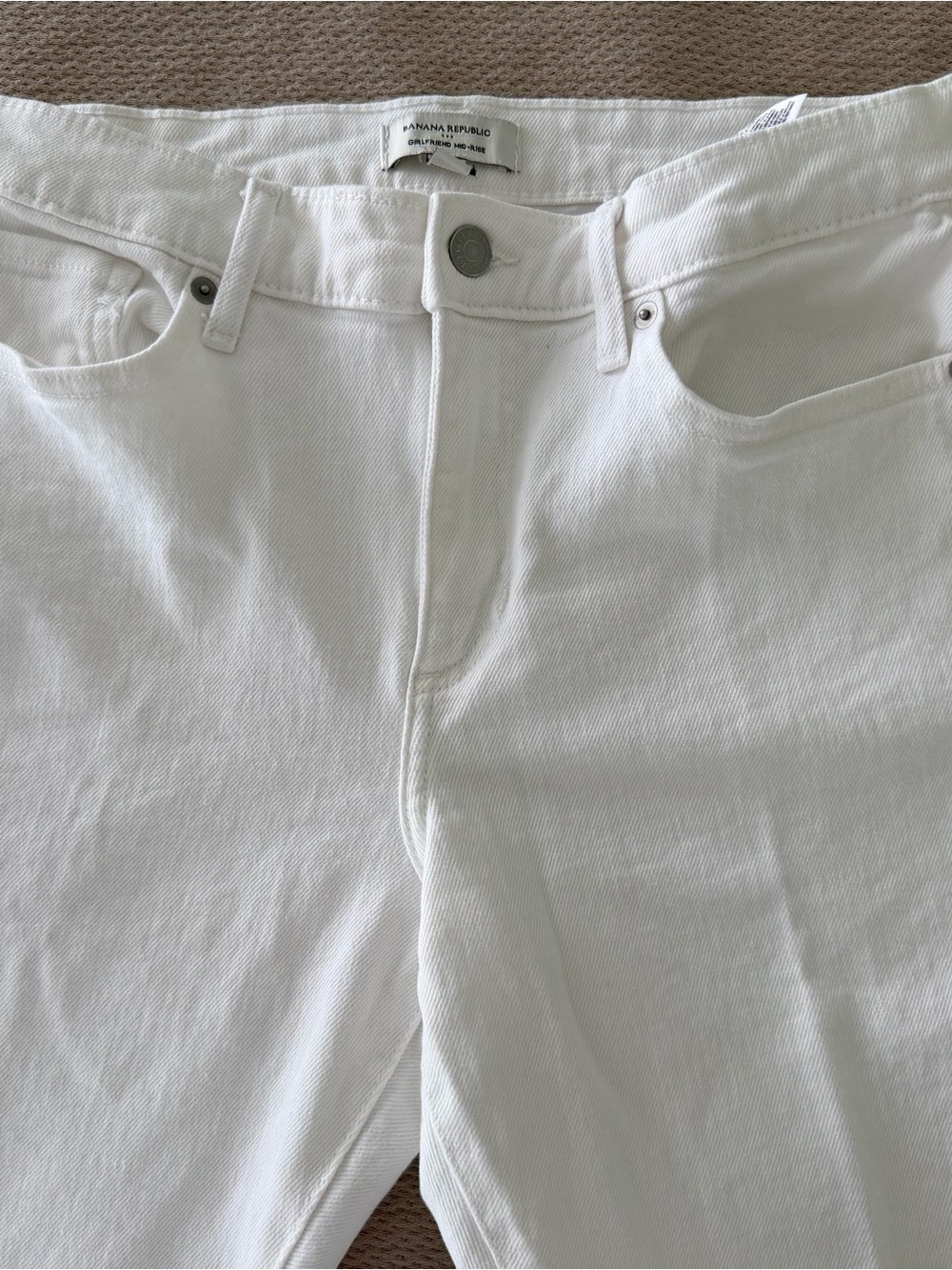 Banana Republic White High-Rise Denim Jeans
